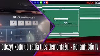 Szybki Odczyt Kodu Pin Do Radia - Renault Clio Iv Bez Demontażu