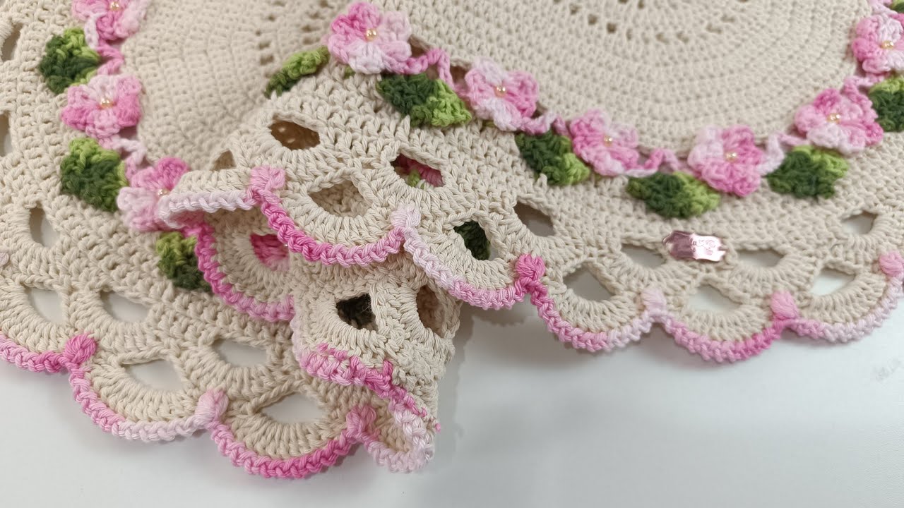 TAPETE EM CROCHÊ ENCANTO FLORAL EM CROCHÊ PASSO A PASSO COMPLETO E BEM EXPLICADO  #aprendacrochê 