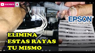 Impresora Epson imprime con rayas Blancas, Solucion - YouTube