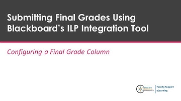 Submitting a Final Grade Using Blackboard