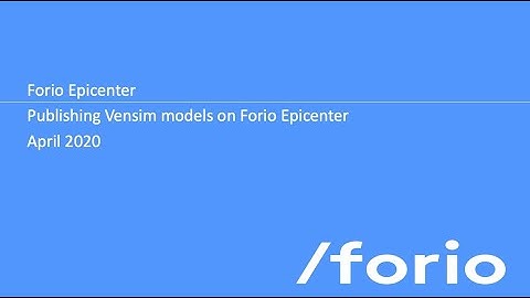 Creating Online Simulations with Vensim and Forio Epicenter