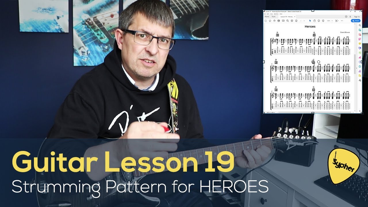 Chord changes and David Bowie's HEROES STRUMMING pattern Electric