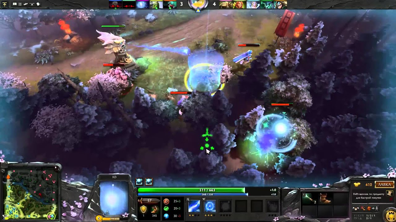 DOTA 2. Gameplay Wisp. Funny moment;)
