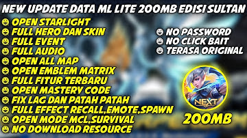 Data ML Lite Full Event Edisi Bang Jago 200Mb Update Patch Yin | ML Lite | ML Lite Patch Terbaru