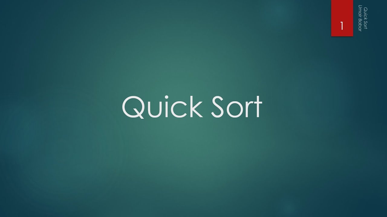 21 Quick Sort - YouTube