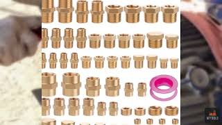 Review - Ailbiuko 60pcs Brass Pipe Fittings Assortment Kit,Reducer Bushing,Hex Nipple,Red