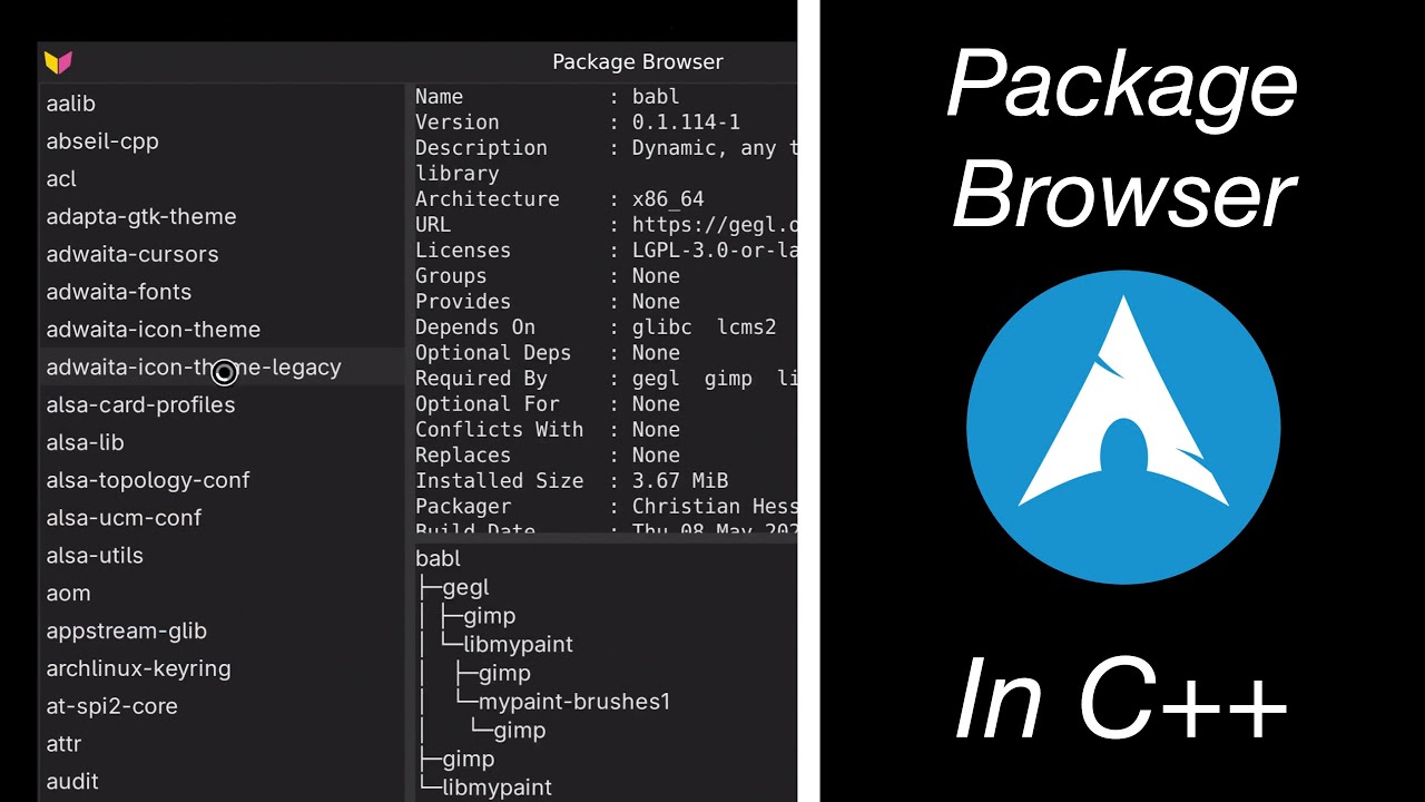 Writing a Simple GUI for System Tools in C++ (Arch Linux) - YouTube