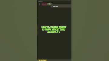 Convert a decimal number to binary without using an array IN C