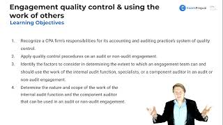 Engagement Quality Control & Using the Work of Others Objectives [CPA Prep]