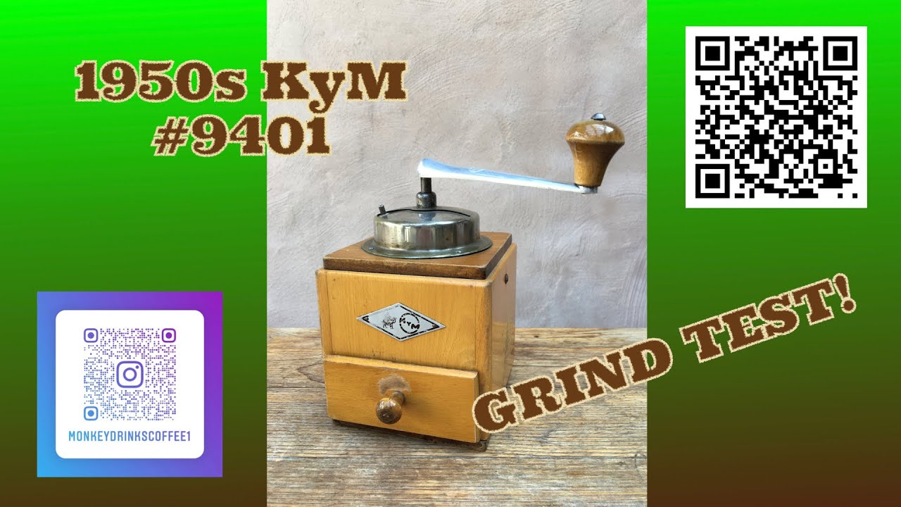 KyM model 9401 1950s vintage coffee grinder demonstration YouTube