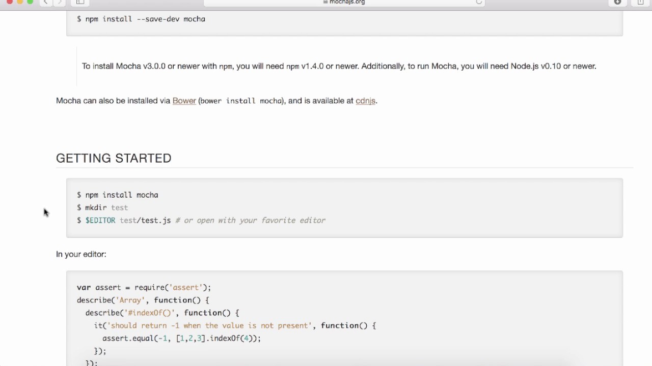 Installing and Setting Up Mocha - YouTube