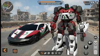 Car & Jet Transformation Robot Fight Game | Flying Police Robot Game 2020 - Android Gameplay part 4 screenshot 3