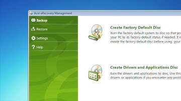 Acer eRecovery Management - Creating Backup Discs - Part 1