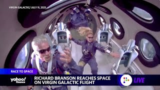 Richard Branson launches into space, Jeff Bezos's Blue Origin tweet critical of space flight