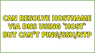 Ubuntu: Can resolve hostname via dns using `host` but can't ping/ssh/ntp