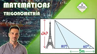 Matemáticas | ESO | Trigonometría | Razones Trigonométricas | Altura de una Torre | 2 Triángulos Matemáticas | ESO | Trigonometría | Razones Trigonométricas | Altura de una Torre | 2 Triángulos