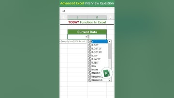 TODAY function in excel | TODAY formula in excel | excel interview questions excel tips & tricks