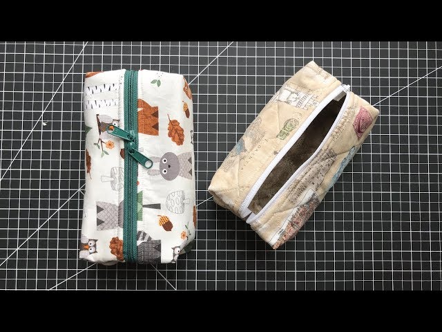 DIY Makeup pouch bag, 꽃무늬 메이크업 파우치