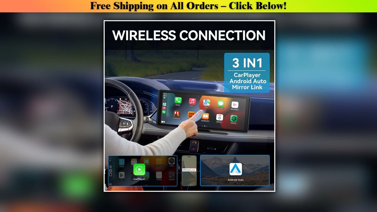 Universal Portable Carplay for Car Screen, Car Radio Multimedia WIFI Video Player Wireless Carplay