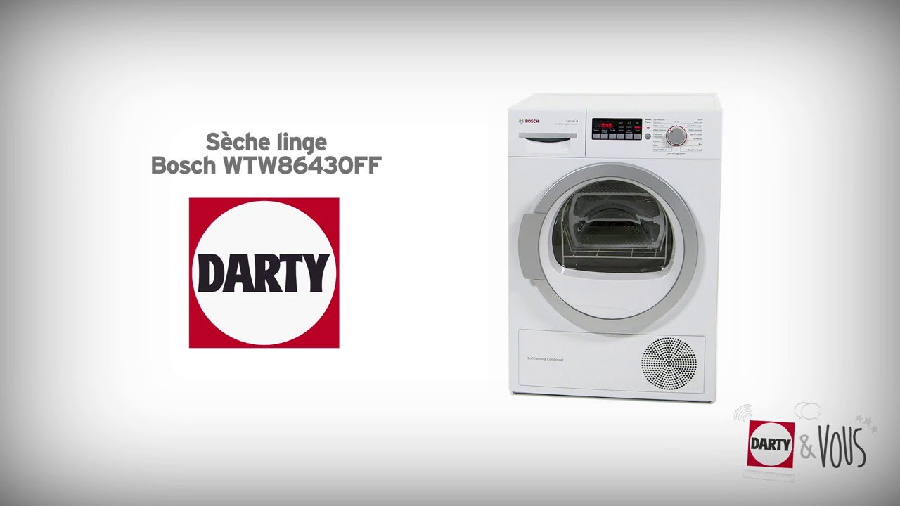 Sèche-linge Bosch WTW86430FF - démonstration Darty 