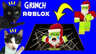 Atrapamos al Grinch que roba los regalos de Navidad en Roblox / Videos de gatitos Luna y Estrella