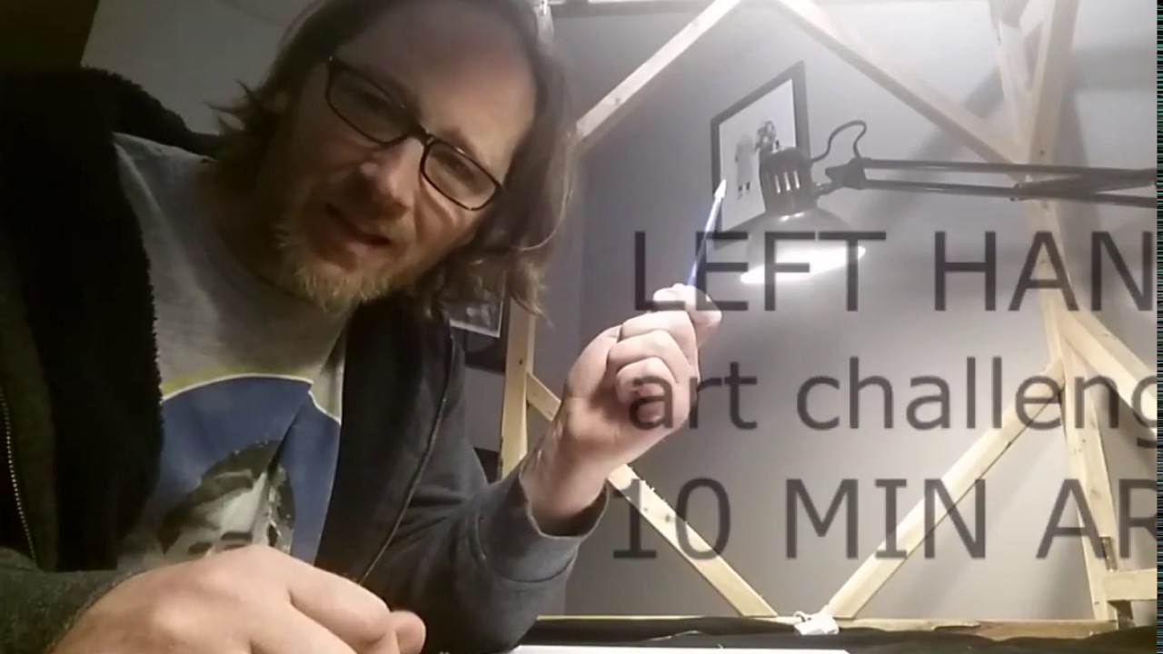 LEFT HAND ART CHALLENGE: Can I draw with my 'wrong' hand? - YouTube