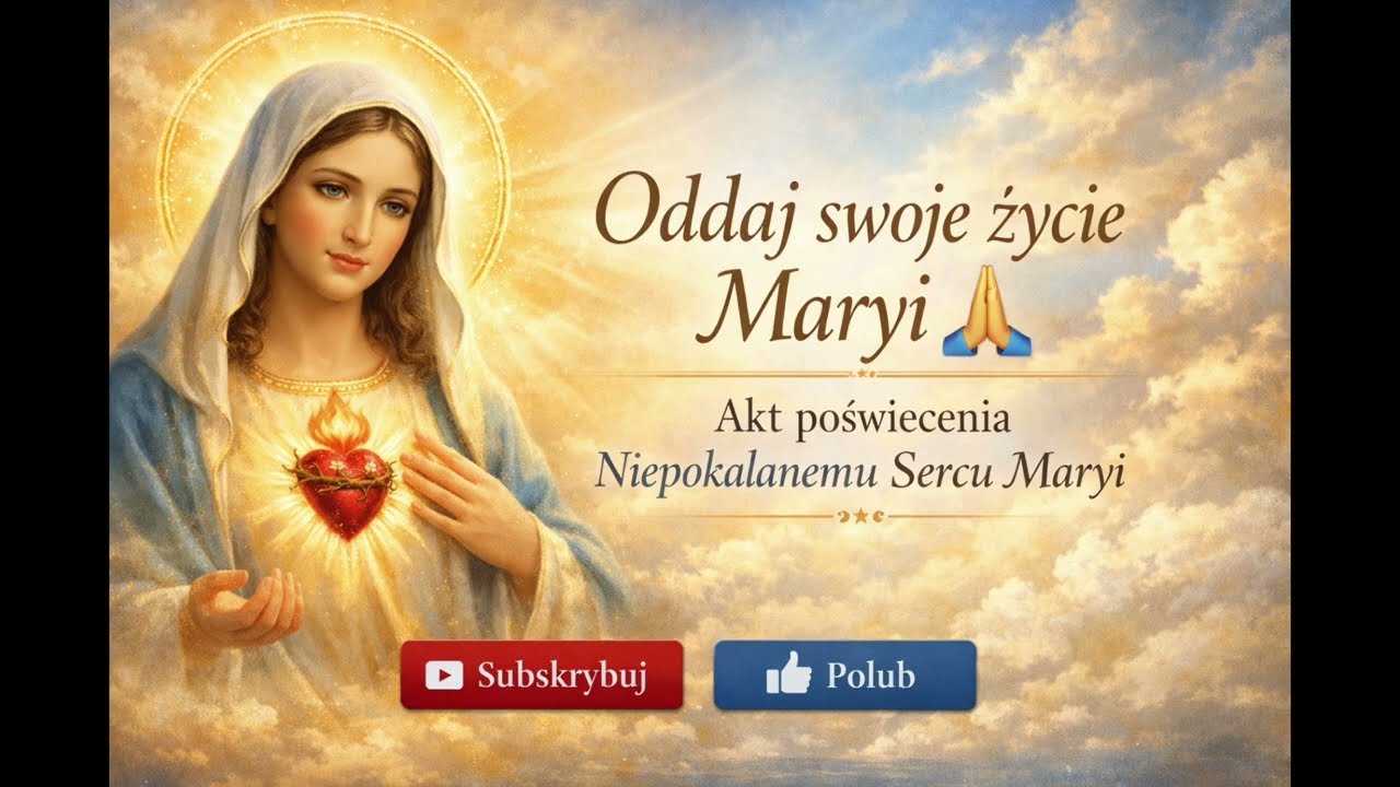 Akt osobistego poświęcenia się Niepokalanemu Sercu Maryi 🌹 Modlitwa w trudnych chwilach