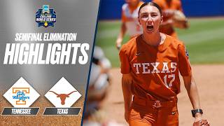 Texas vs. Tennessee: 2026 Women's College World Series semifinal elimination | Extended highlights