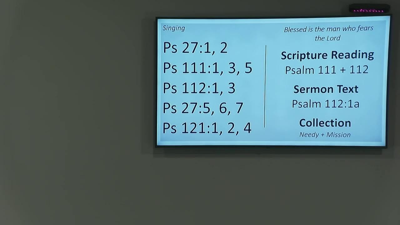 4th January 2026 (am) - Psalm 112:1a - Reading