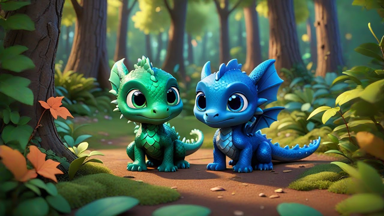 Four Baby Dragons Blow Bubble Fire | Magical Fun Song for Kids | Nursery Rhymes and Baby Songs