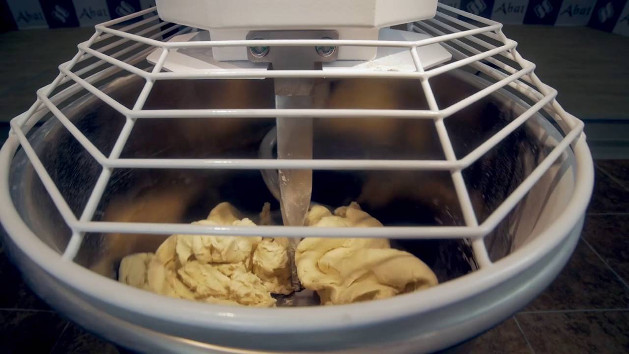 Замес крутого теста на тестомесах ТМС-40НН-2П и ТМС-40НН-2Ц от Abat ...