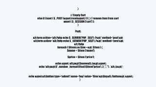 Shopping cart using PHP $_Session