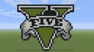 Minecraft Pixel Art - Grand Theft Auto 5 Logo screenshot 4