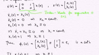 Homogeneous Linear Systems of ODE: The Jordan case of non-diagonalizable matrices