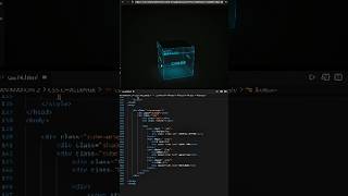 3D Glass look Cube Animation//Html css javascript//#tutorial #coding #webdesign #webdevelopment