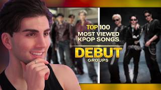 Reacting to the Top 100 Most VIEWED K-Pop Debut Group Songs of all Time!