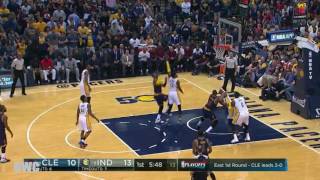 Paul George Defense On LeBron James, April 23, Playoffs 2017, R1G4