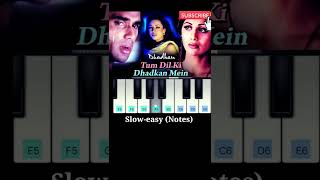 Tum dil ki dhadkan mein- Tutorial Piano Notes (SLOW LESSON) | How to play piano mobile | walk band screenshot 2