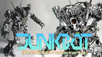 JUNKBOT  - Robot Action Figure  (SCRATCH BUILD / custom from Junk)
