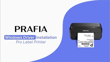 Prafia Pro Label Printer - Windows Driver Installation