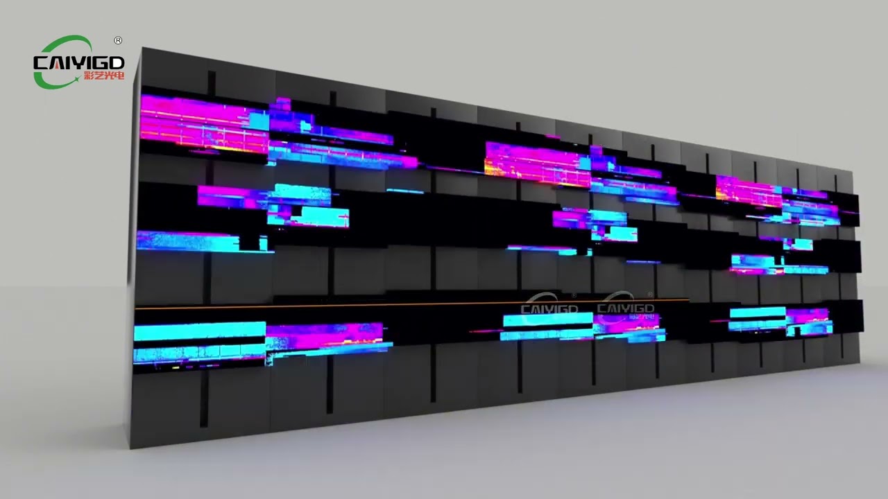 Lifting LED screen effect display