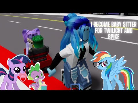 Rainbow Dash Becomes Baby Sitter for Spike and Twilight