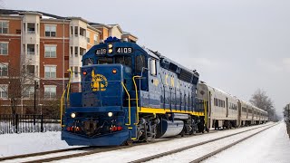 Full HD 60FPS: NJ Transit CNJ Heritage Unit GP40PH-2 4109 Leads 1871 in Rutherford 12/20/20