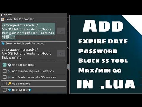 How to set passward in lua script|how to set expierd date and passward on lua script|HINDI