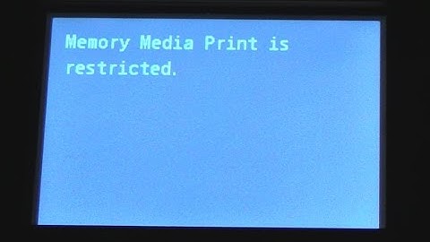 i-SENSYS MF729Cx MF418x MF419x MF512x MF515x - Memory media print is restricted