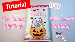 How to make a blind bag Sanrio Halloween Blind Bag tutorial #sanrio #papercraft #squishy #diy #easy