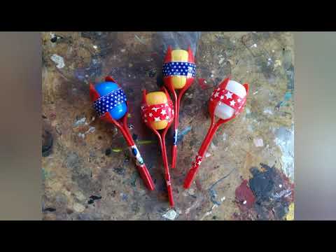 Handmade small maracas / Χειροποίητες μικρές μαράκες #diy #instruments #maracas #kids #handmade