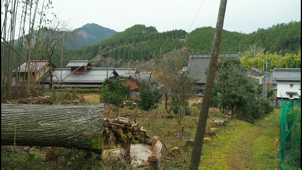 京都京北下町の農村集落【田舎と自然・昭和レトロな風景】(京都市右京区京北下町)Keihoku Shimocho, Kyoto Japan
