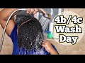 WASH DAY ROUTINE ON 4B/4C NATURAL HAIR