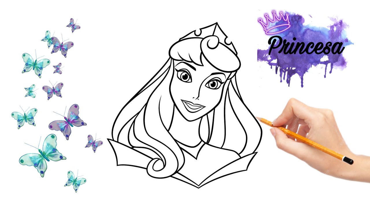 Dibujar Y Colorear Aurora La Bella Durmiente Princesa Disney Dibujos Para Ninos Youtube
